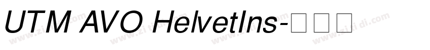 UTM AVO HelvetIns字体转换